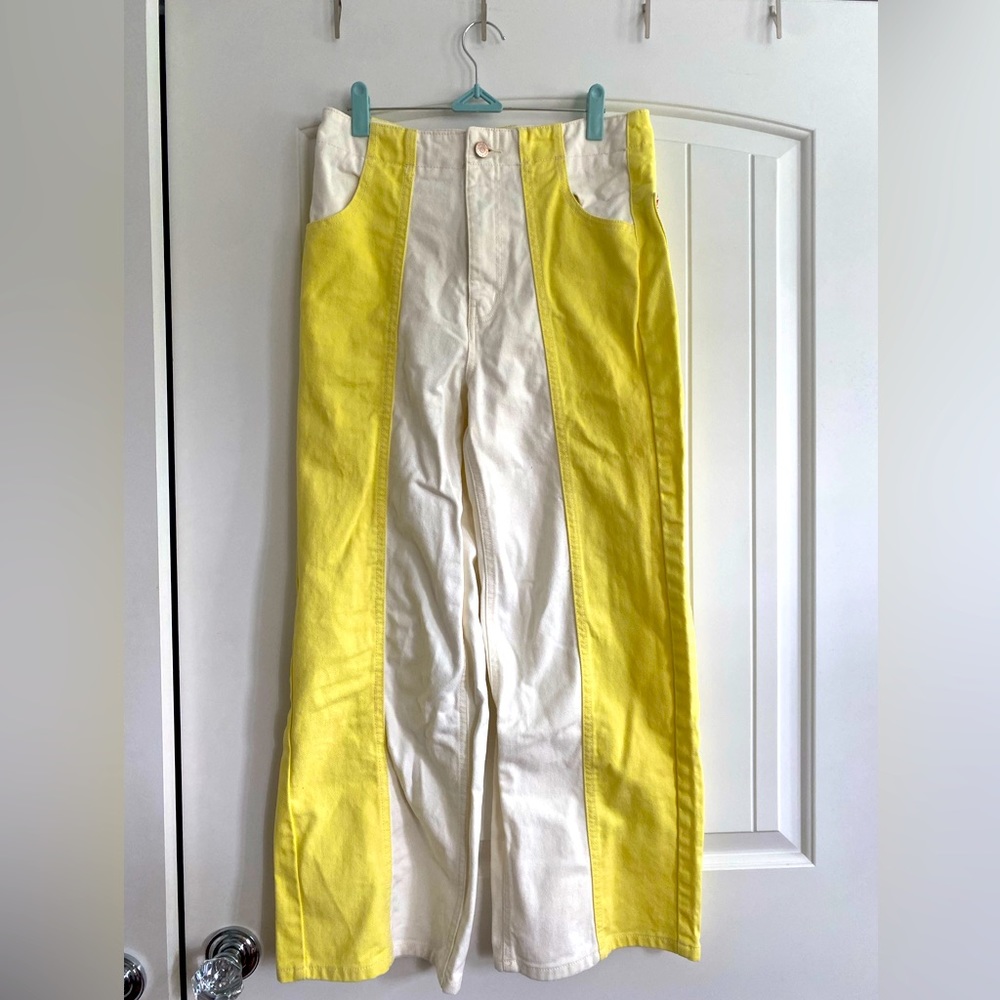 Yellow and White BDG Jeans